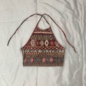 Tribal Print Halter Top